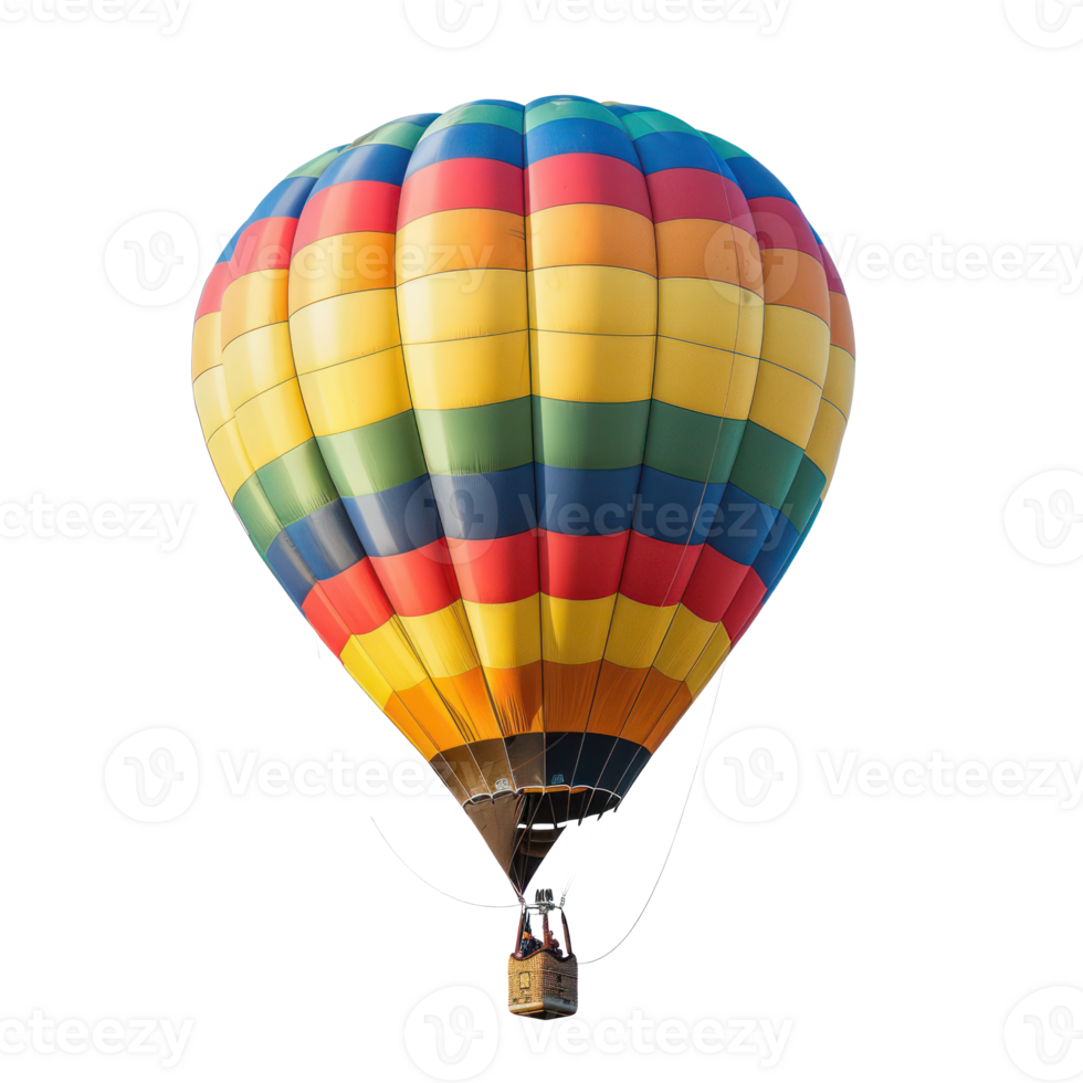 floated Hot-air balloon isolate on transparency background png