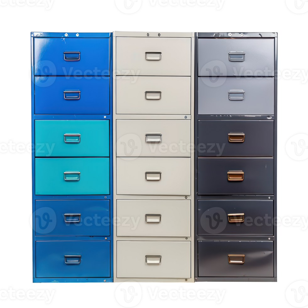Filing cabinets isolate on transparency background png