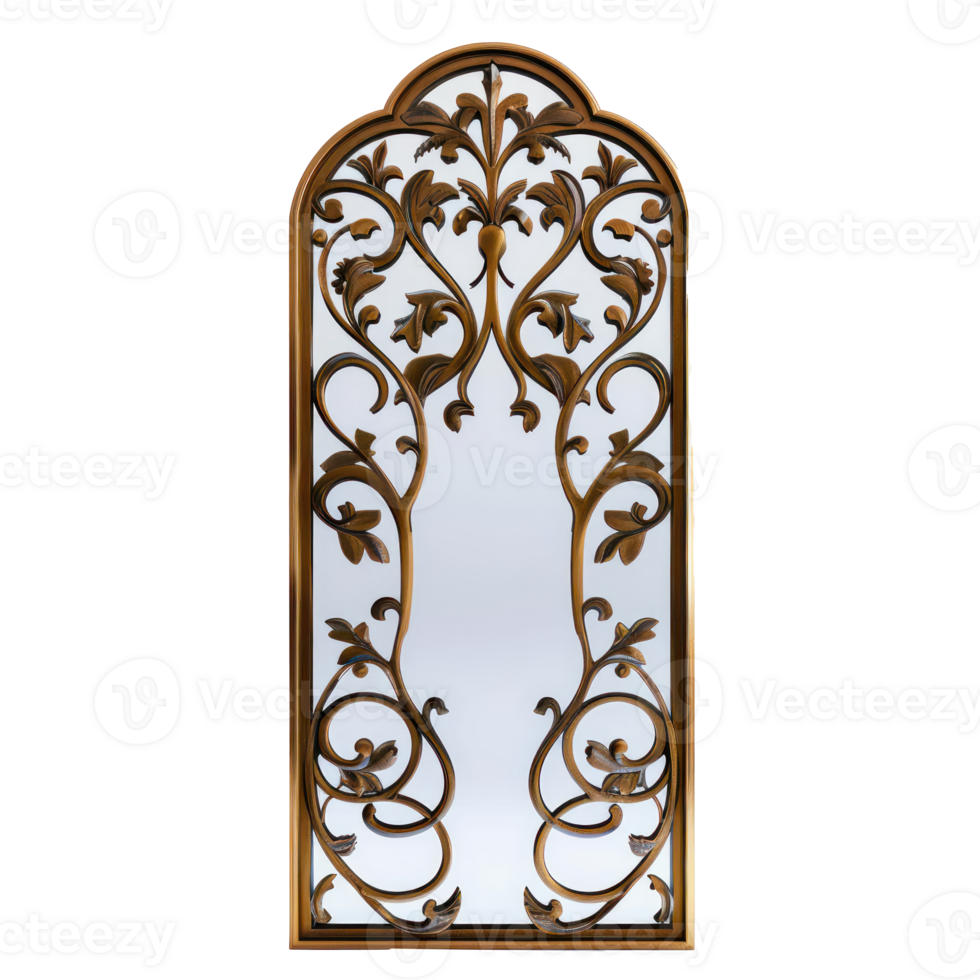 modern Mirror design front view full length isolate on transparency background png