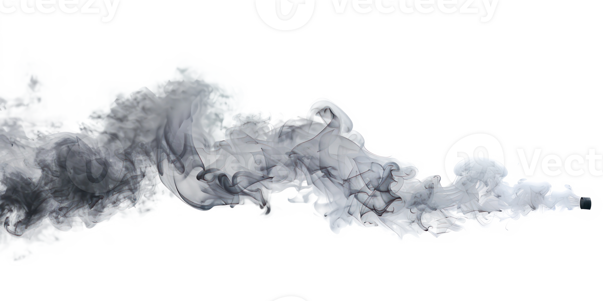chimney releasing a fantastic amount of smoke isolate on transparency background png
