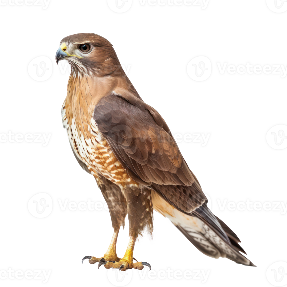 Hawk front view full body isolate on transparency background png