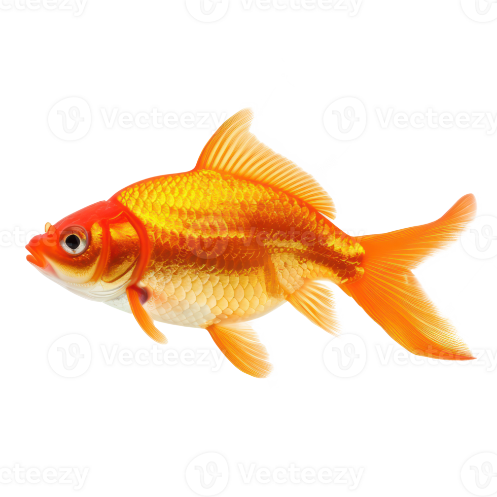 Goldfish full body isolate on transparency background png