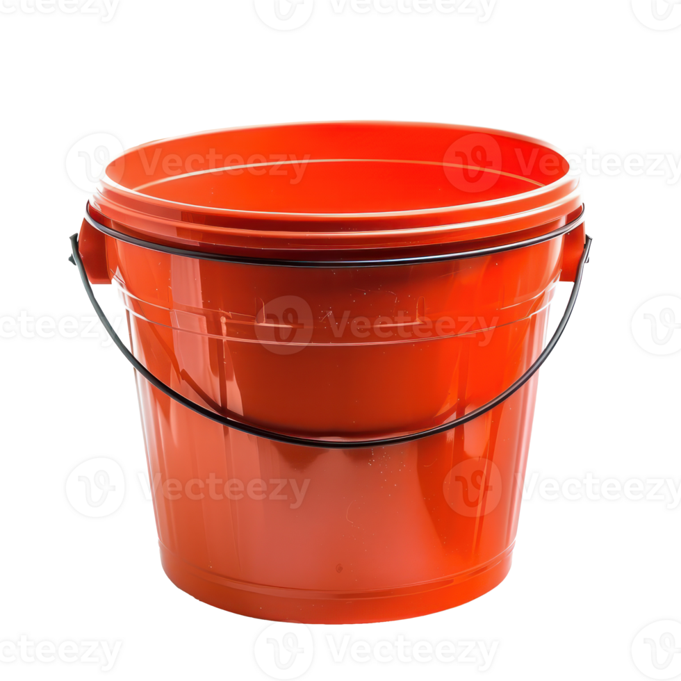 Bucket front view full length isolate on transparency background png