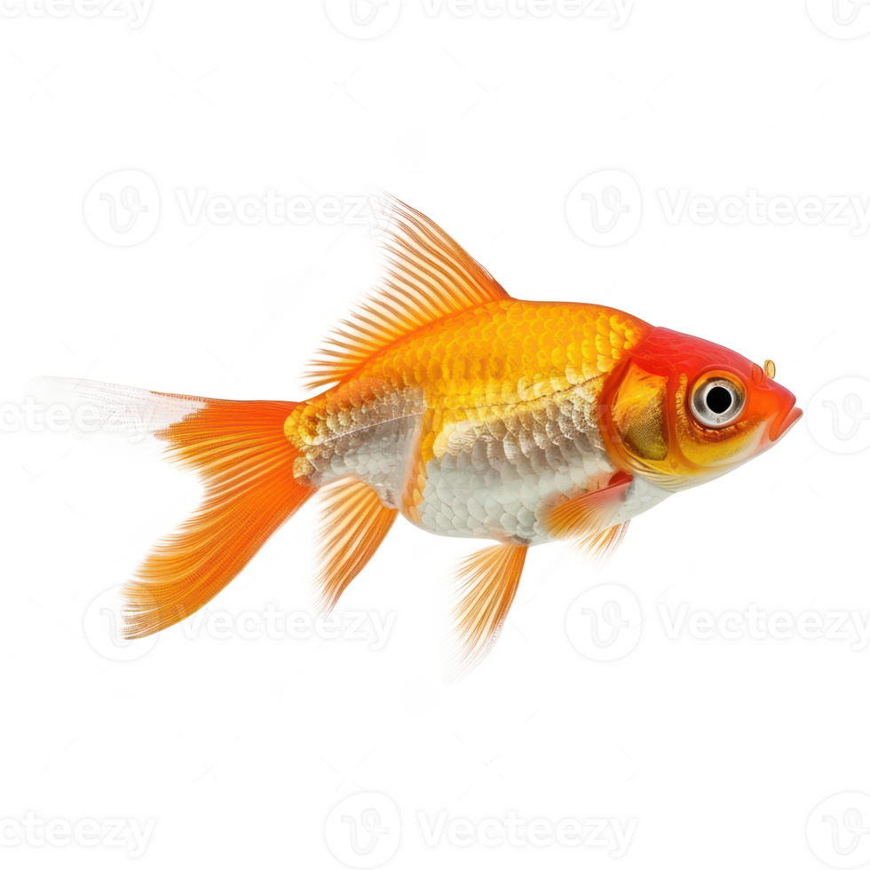 Goldfish full body isolate on transparency background png