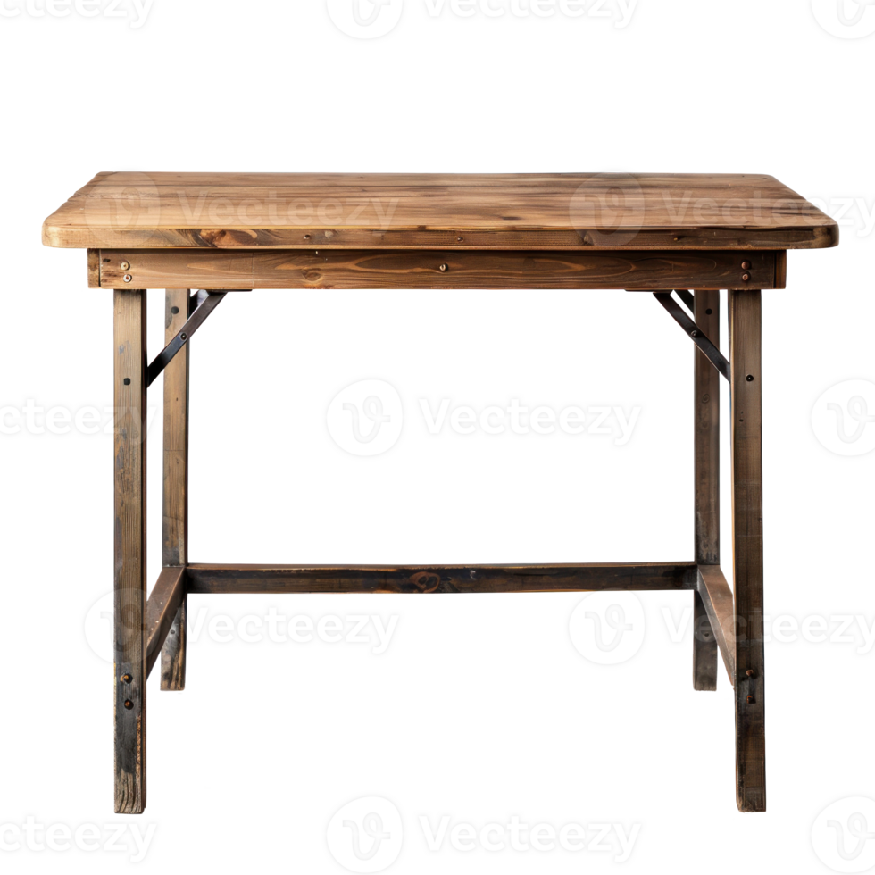 Work Table front view full length isolate on transparency background png