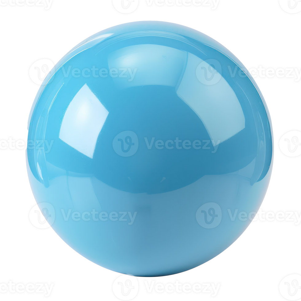 floated round blue ball isolate on transparency background png