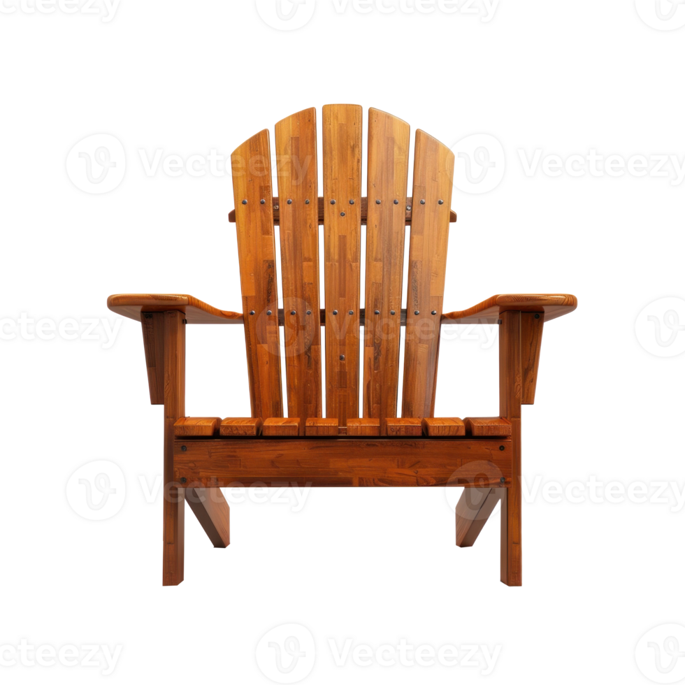 Adirondack Chair front view full length isolate on transparency background png