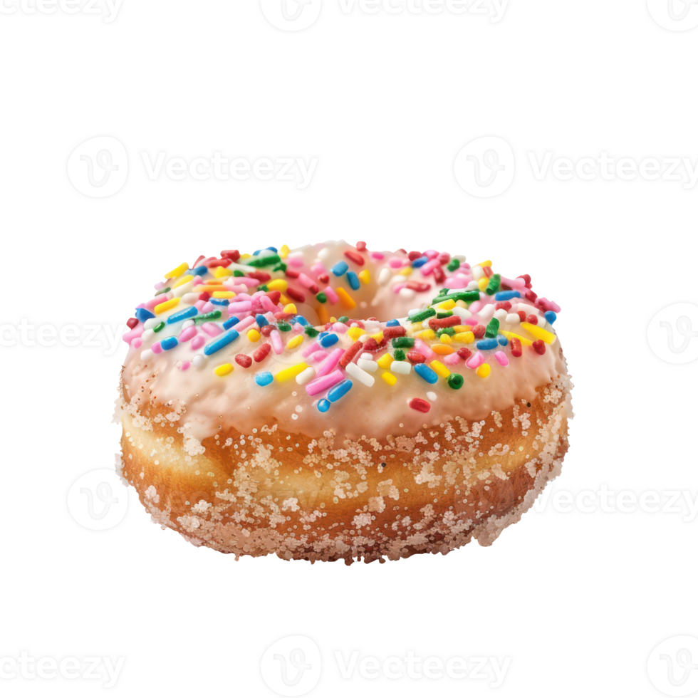 donut beet voorkant visie vol lengte isoleren Aan transparantie achtergrond png