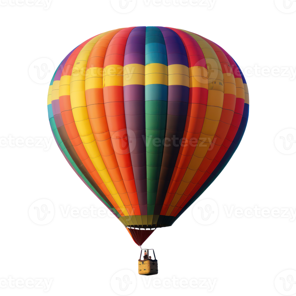 floated Hot-air balloon isolate on transparency background png