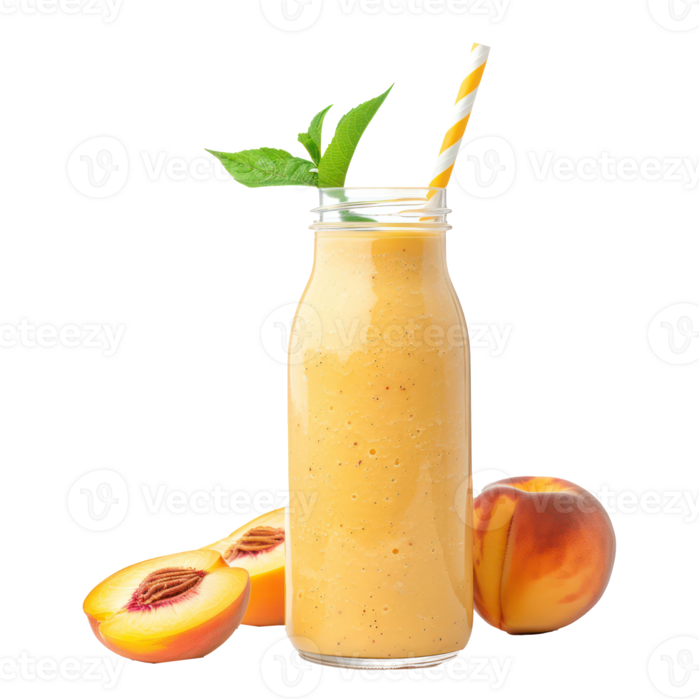 peach smoothies bottle isolated on transparency background png