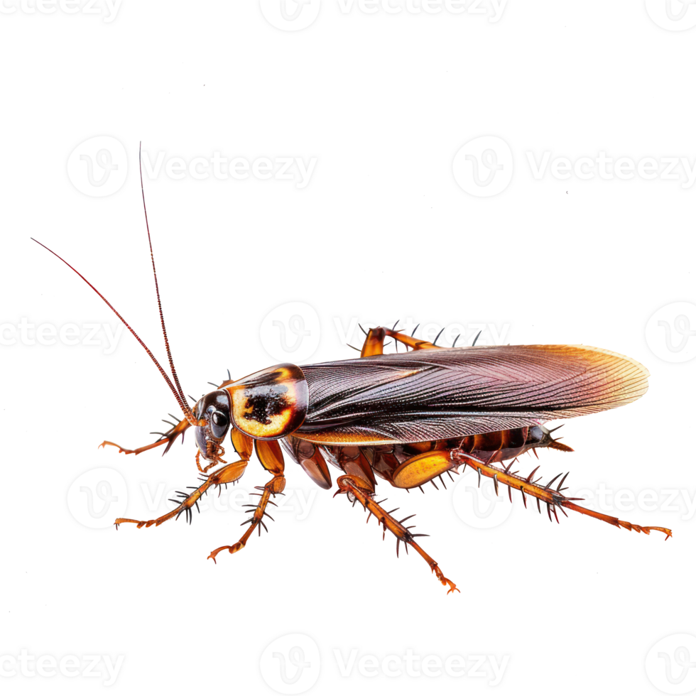 Cockroach side view full body isolate on transparency background png