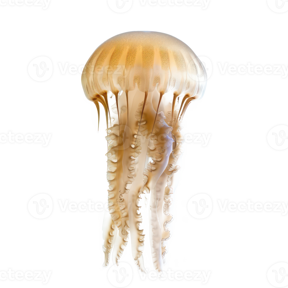 Jellyfish front view full body isolate on transparency background png