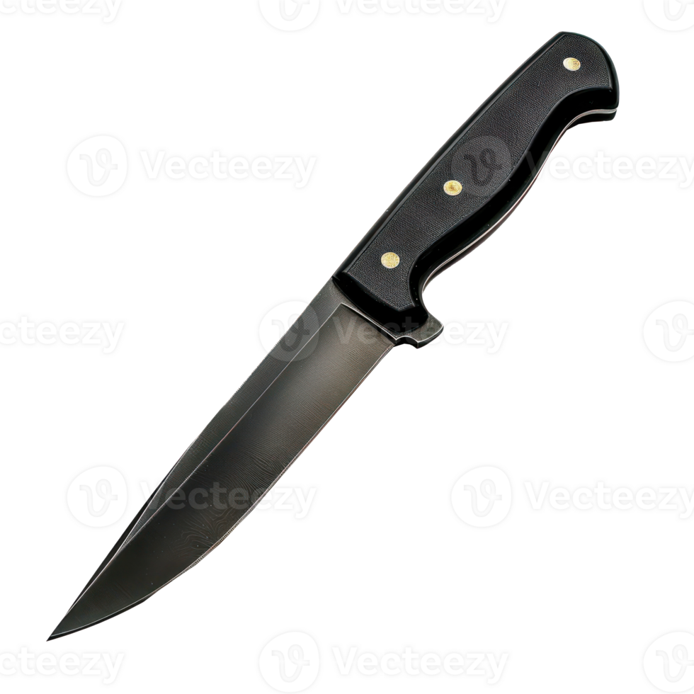 Knife top view full length isolate on transparency background png