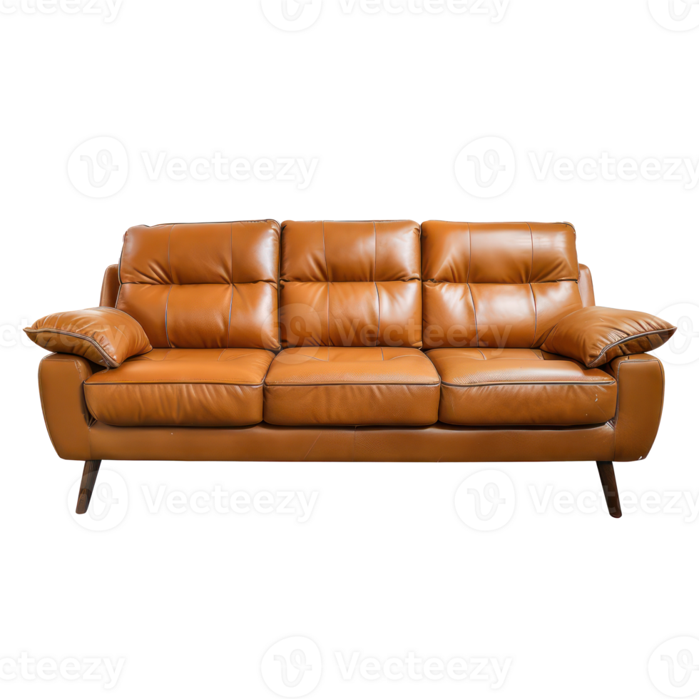 modern Sofa front view full length isolate on transparency background png