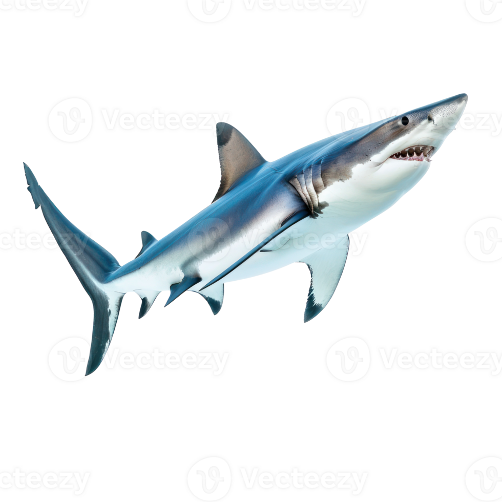 Shark full body isolate on transparency background png