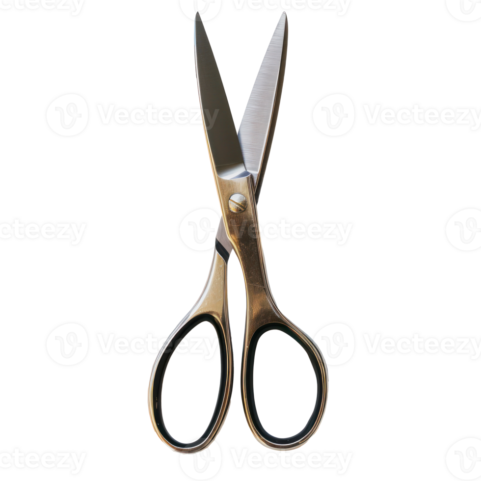 Scissors top view isolate on transparency background png