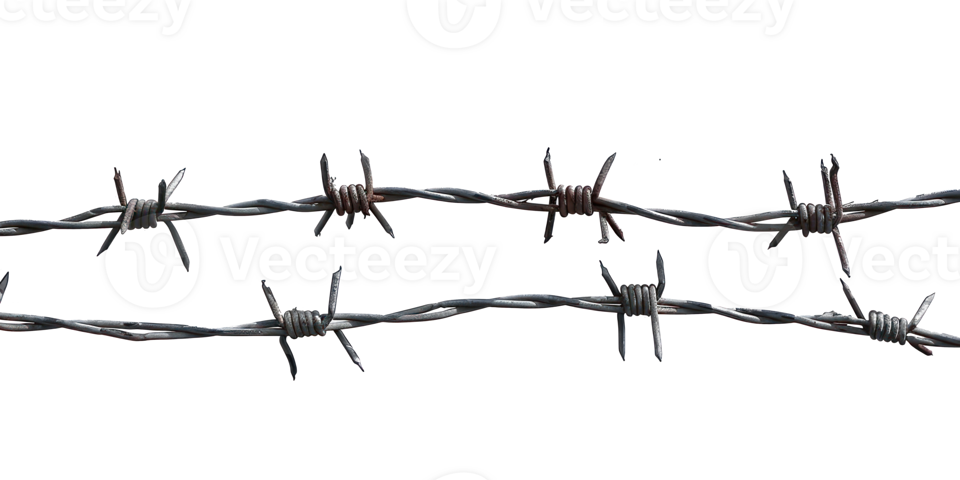long barbed wires isolate on transparency background png