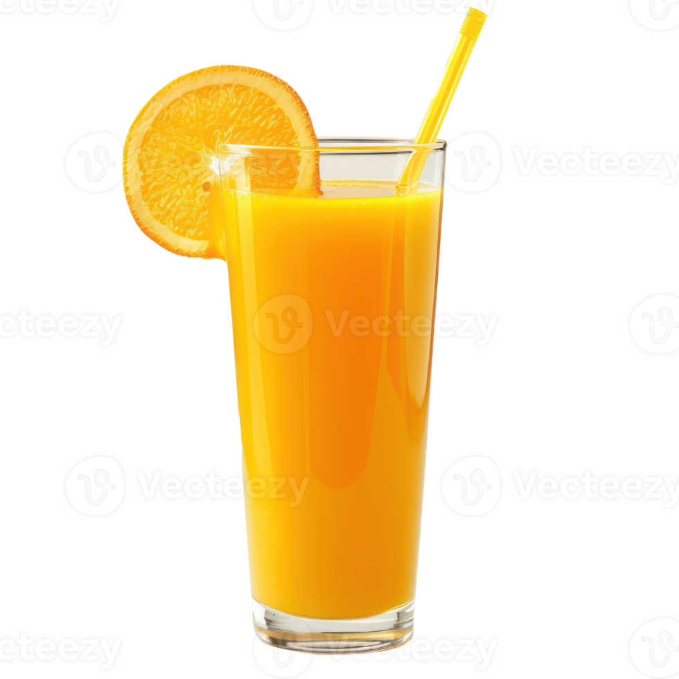 orange juice drink isolate on transparency background png