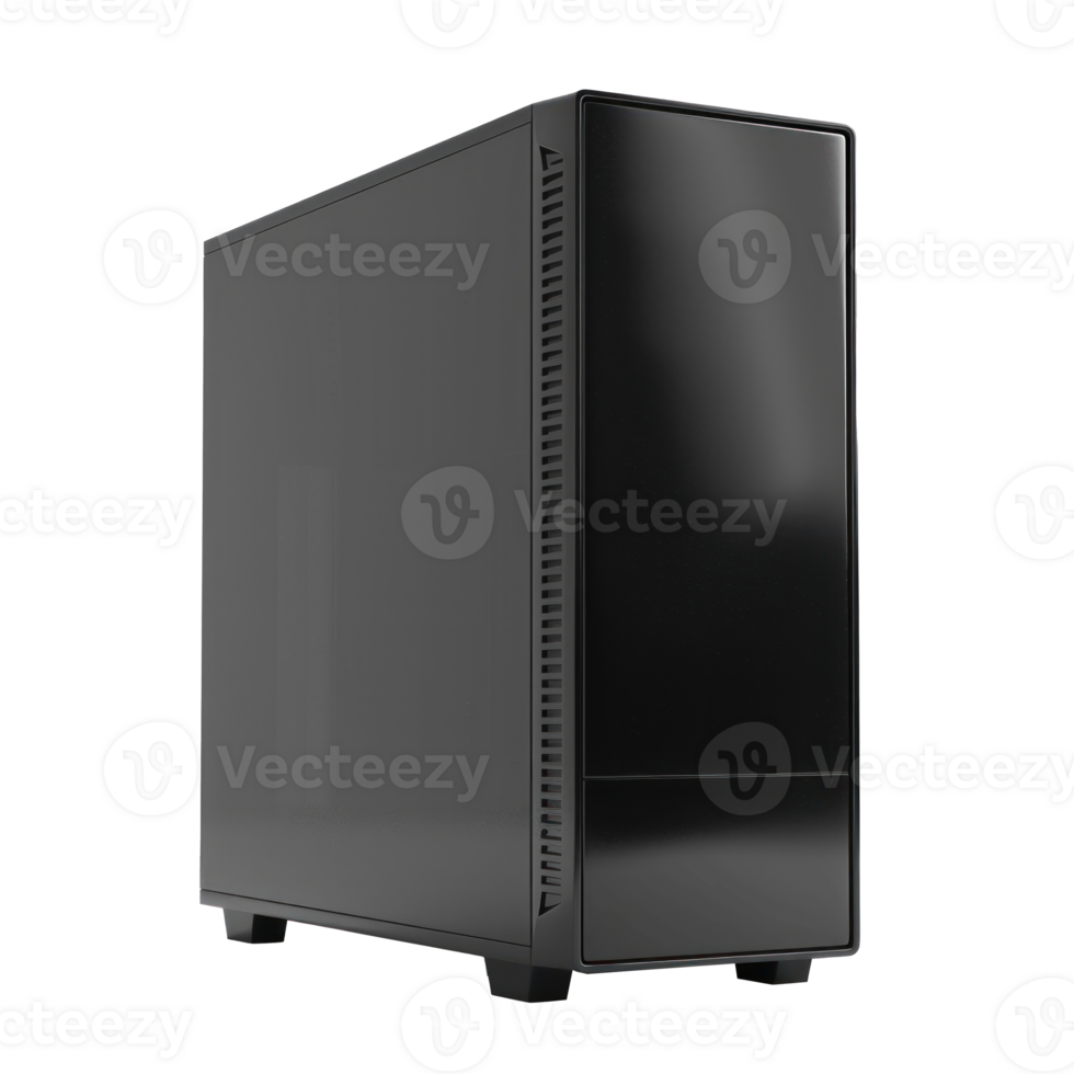 modern pc front view full length isolate on transparency background png