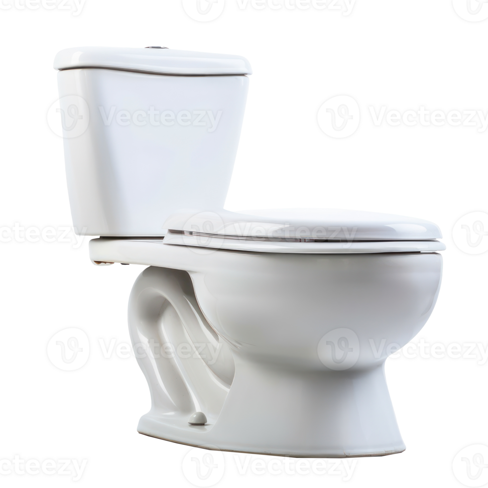Toilet Bowl side view full length isolate on transparency background png