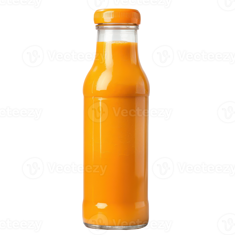 carrot smoothies bottle isolated on transparency background png