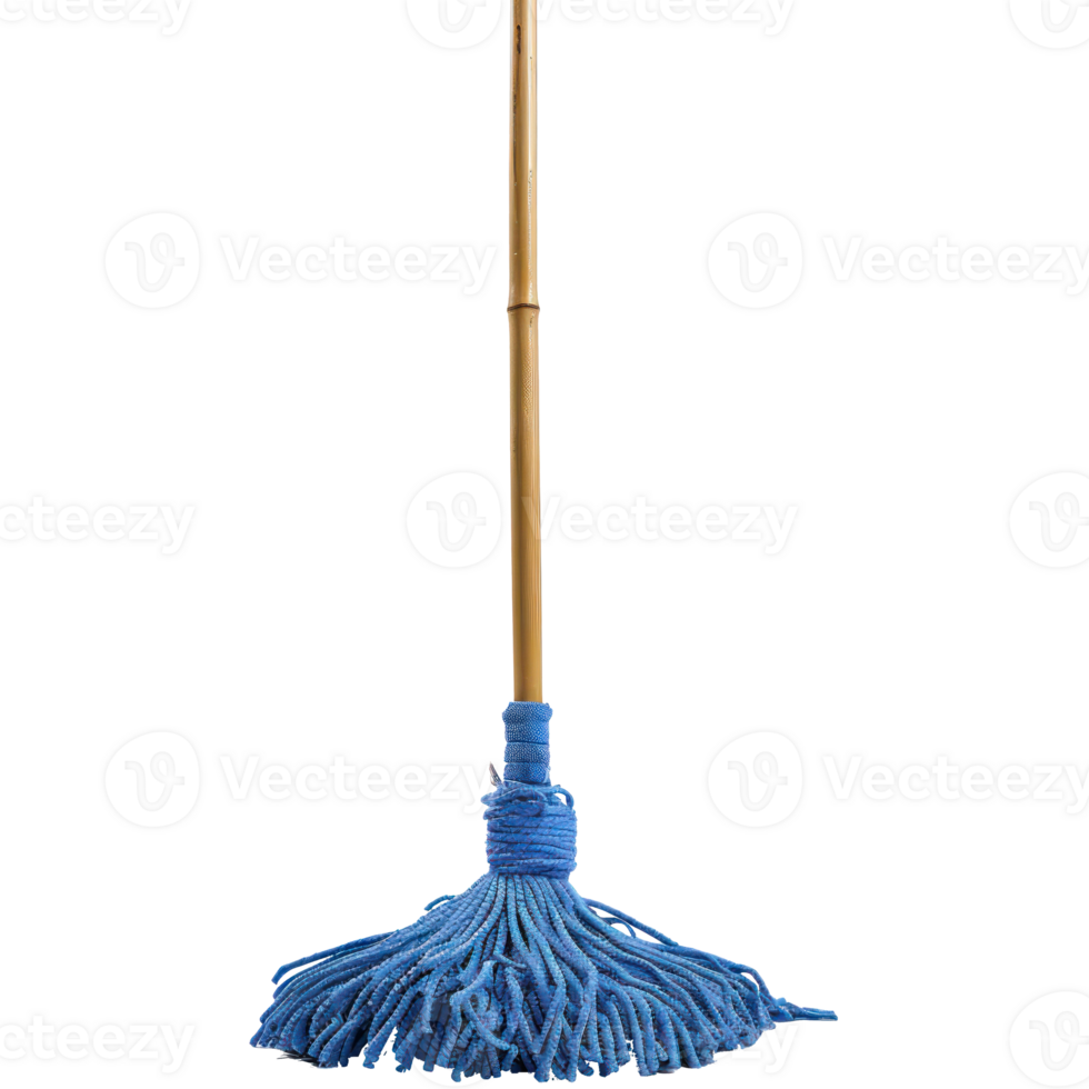 Mop front view full length isolate on transparency background png