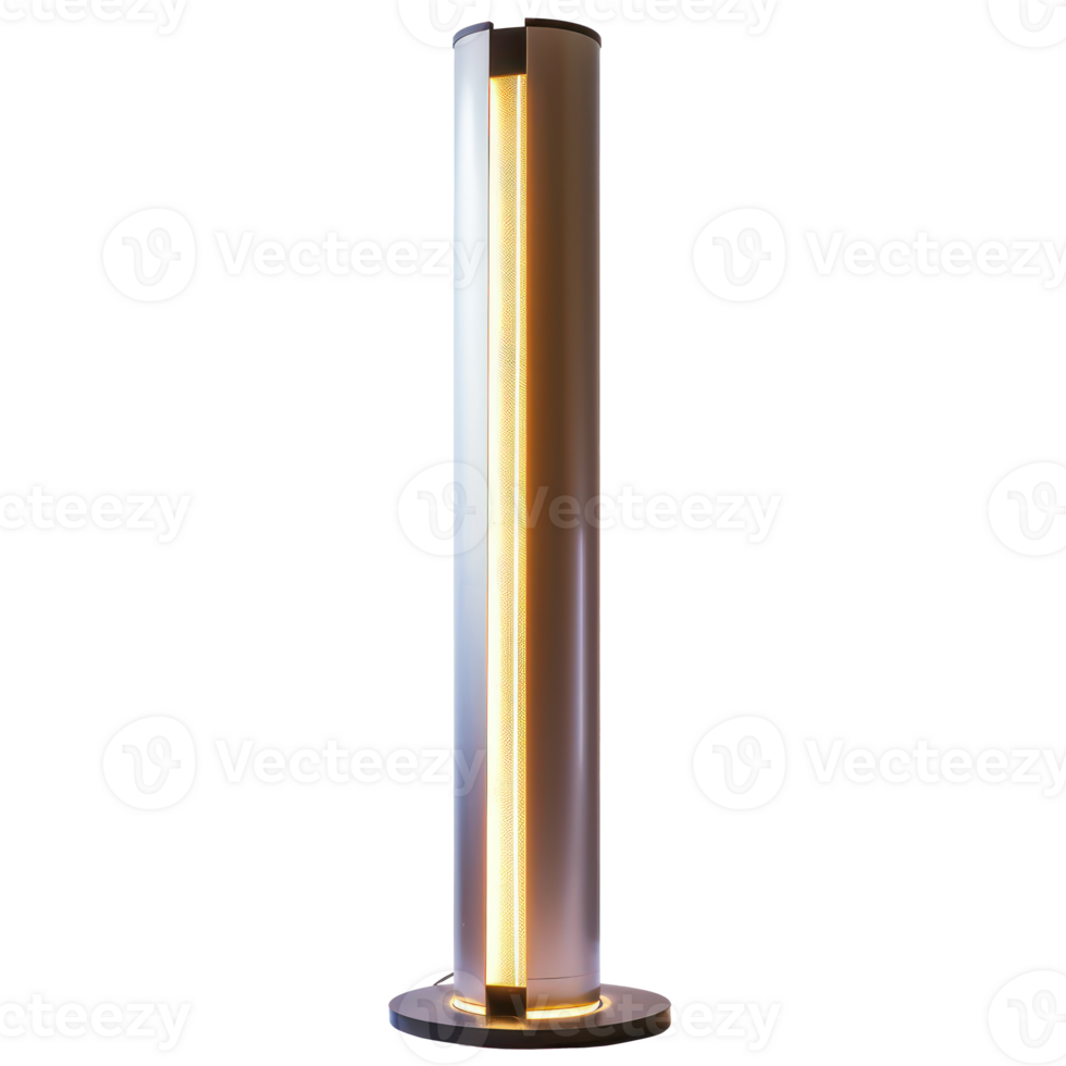 modern standing light front view full length isolate on transparency background png