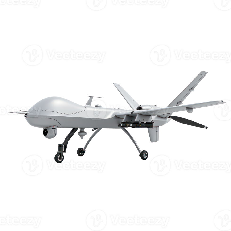 3d Unmanned Aerial Vehicle side view full length isolate on transparency background png