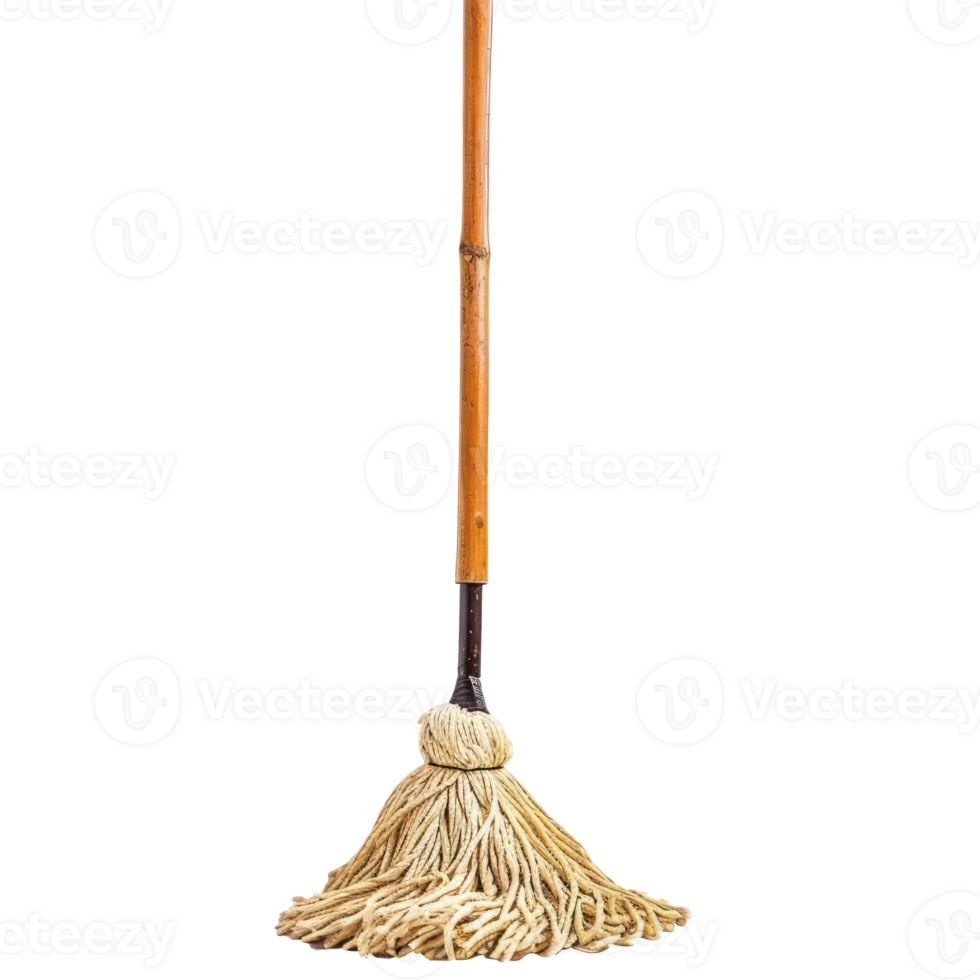Mop front view full length isolate on transparency background png