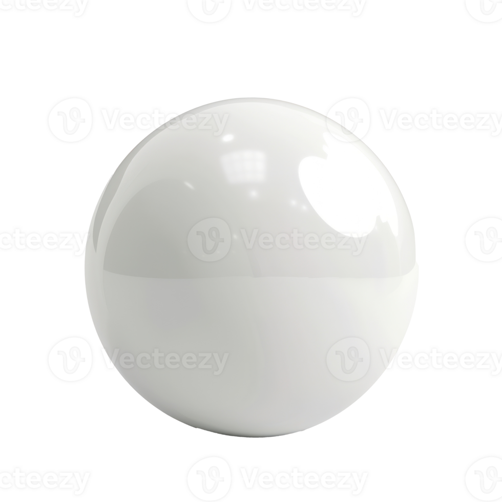 floated round white ball isolate on transparency background png