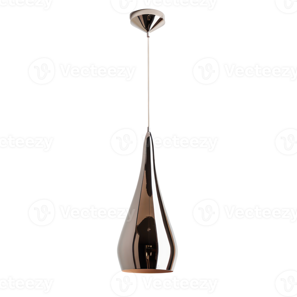 modern hanging light front view full length isolate on transparency background png