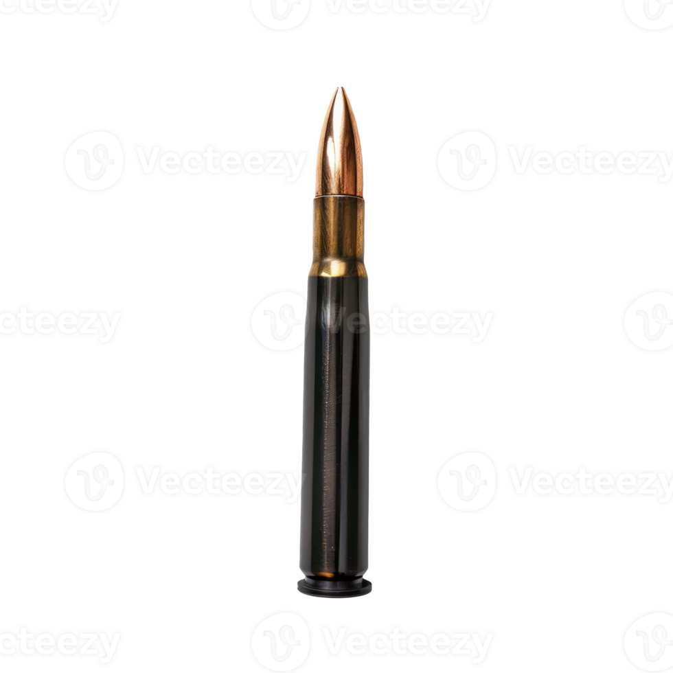 Bullet gun top view full length isolate on transparency background png