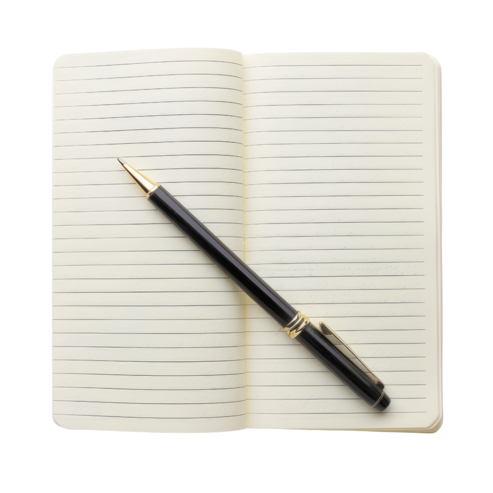 Open Notebook with Pen png