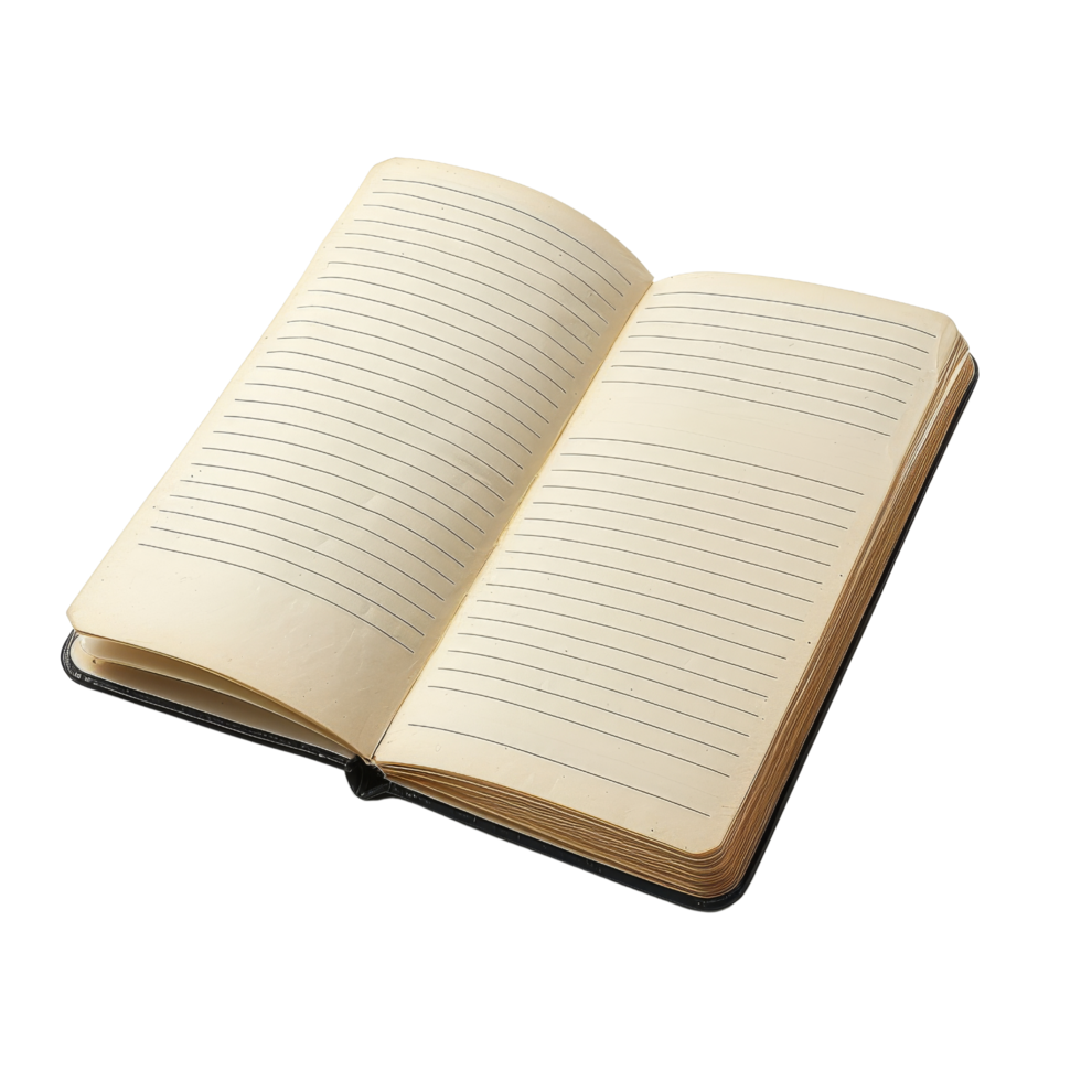 Open Book with Lined Pages png
