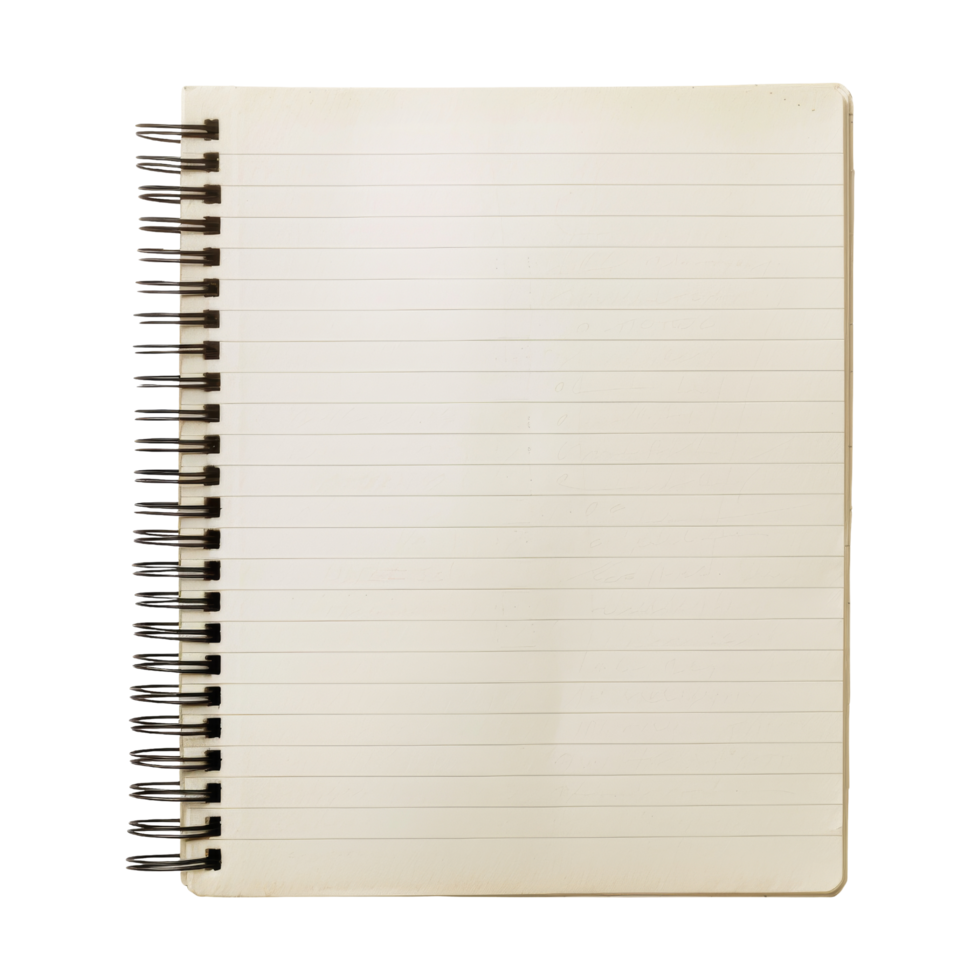 Blank Notebook with Spiral Binding png