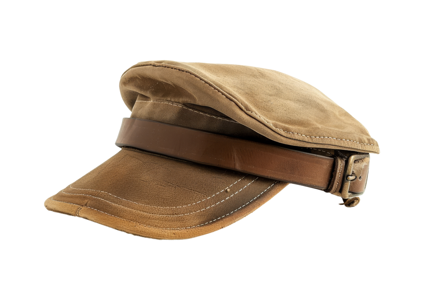 Leather Cap with Brown Band png