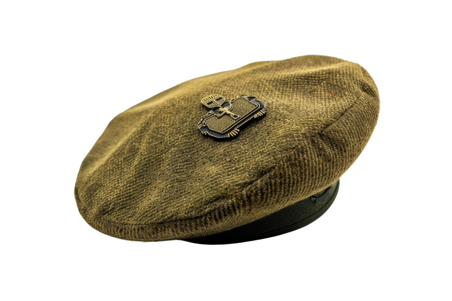Green Beret with Military Badge png