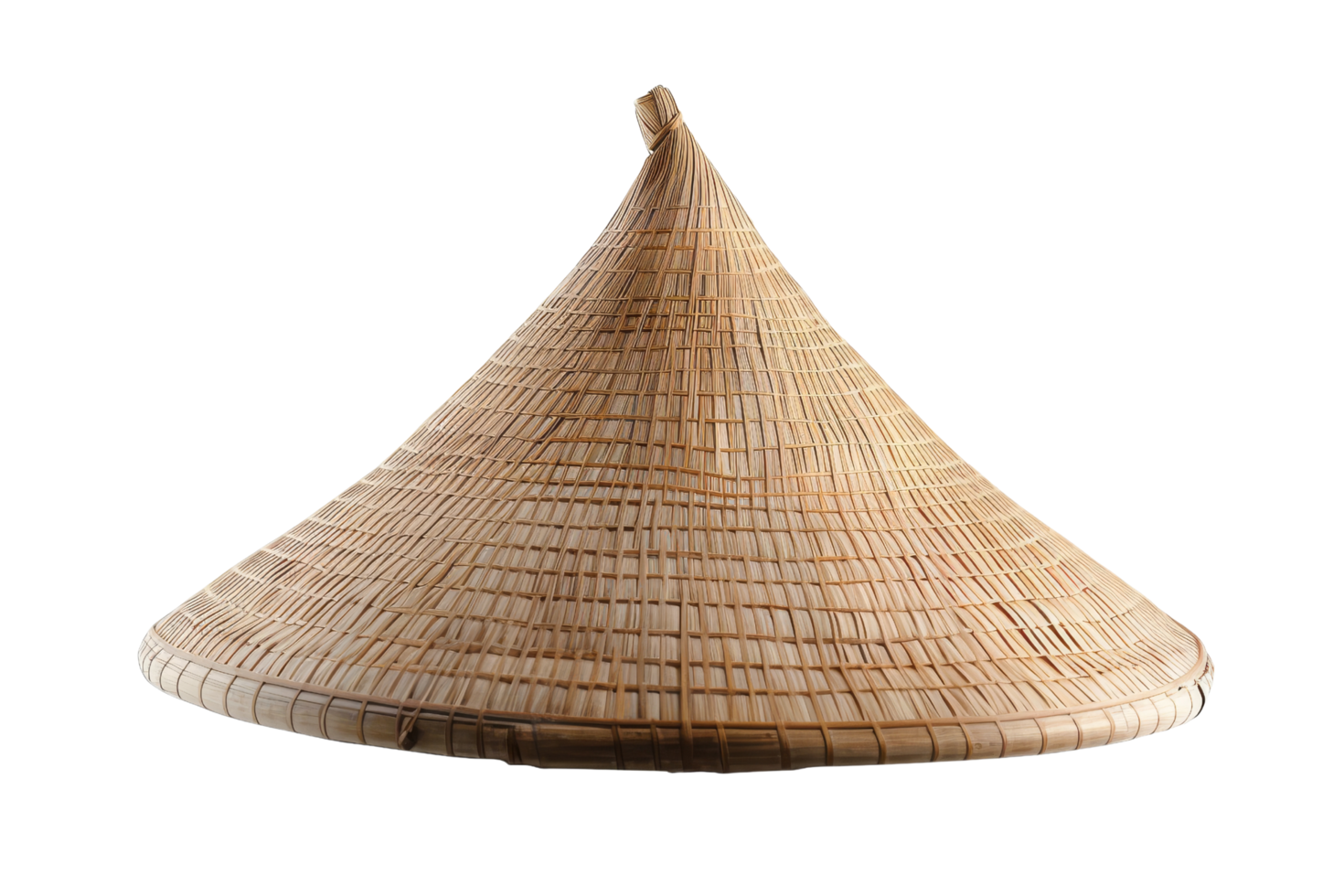 Traditional Asian Conical Straw Hat Isolated png