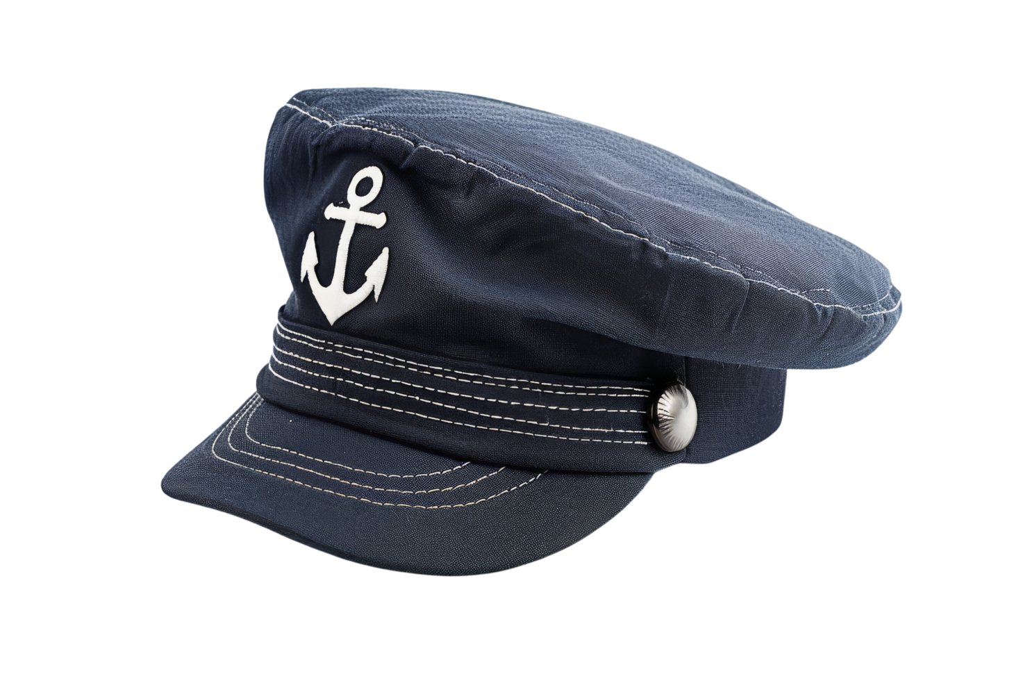 Blue Sailor Hat with Anchor png