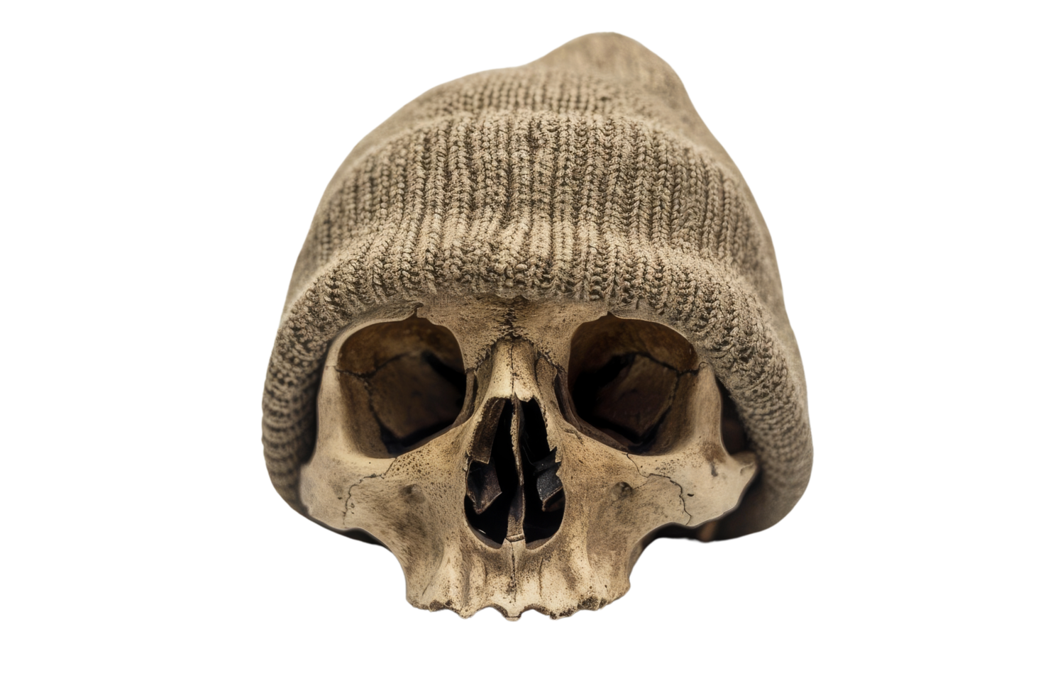Skull Wearing a Beanie png