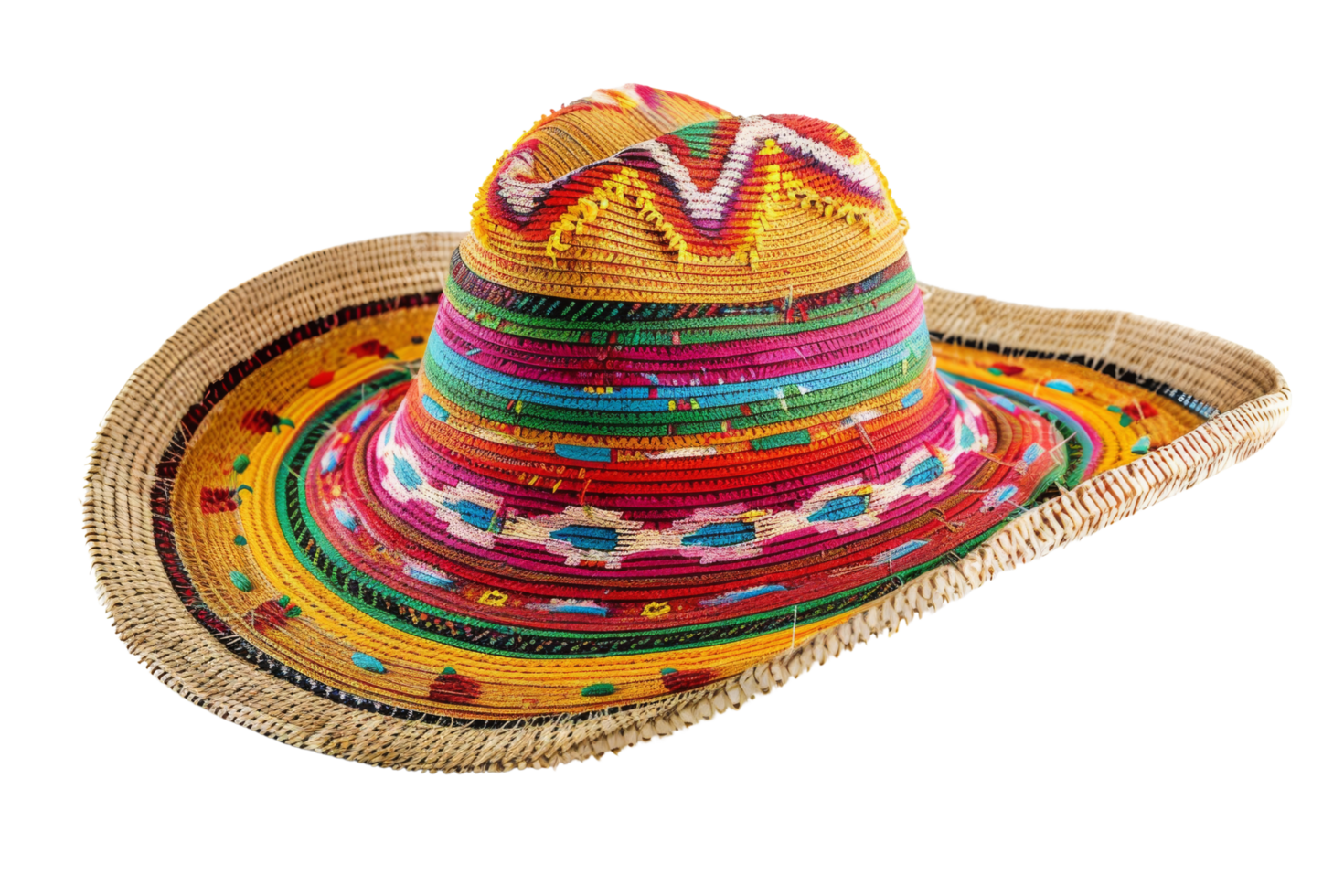 Colorful Mexican Sombrero Hat png
