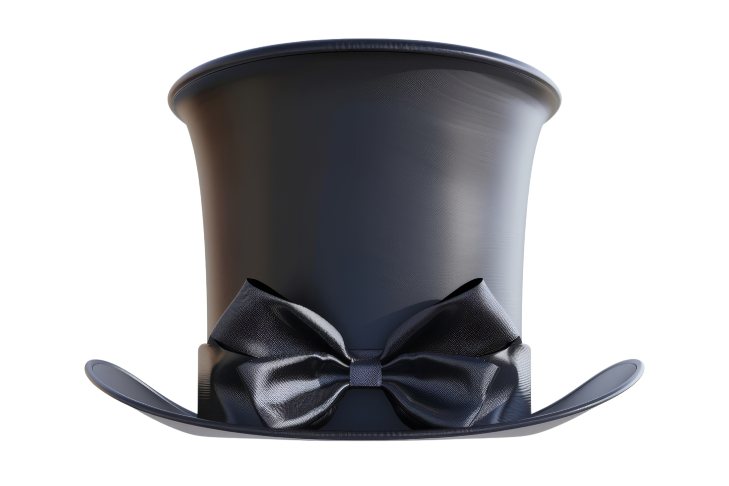 Black Top Hat with Bow png