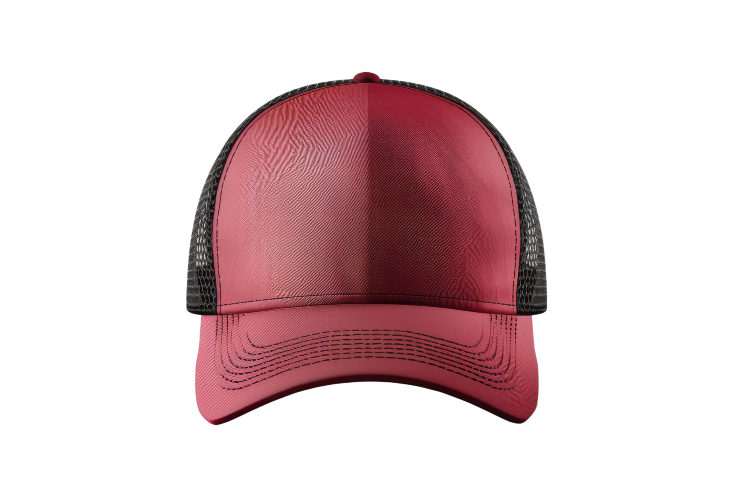 Red Mesh Trucker Cap Mockup png