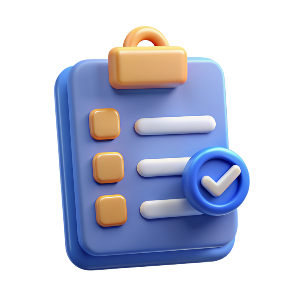 A clipboard with a check mark png