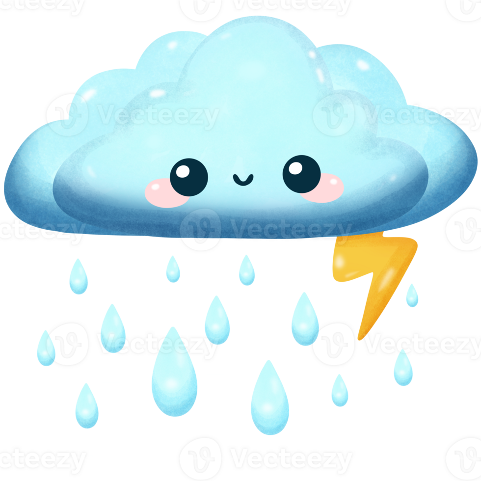 lightning cloud rain png