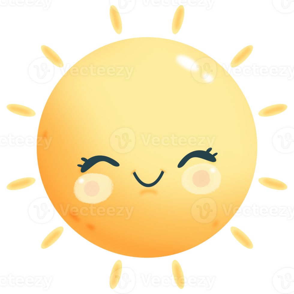 smile cartoon sun png
