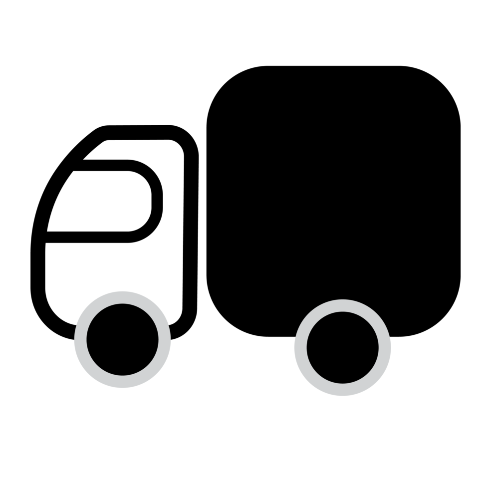 delivery truck icon on transparent background png