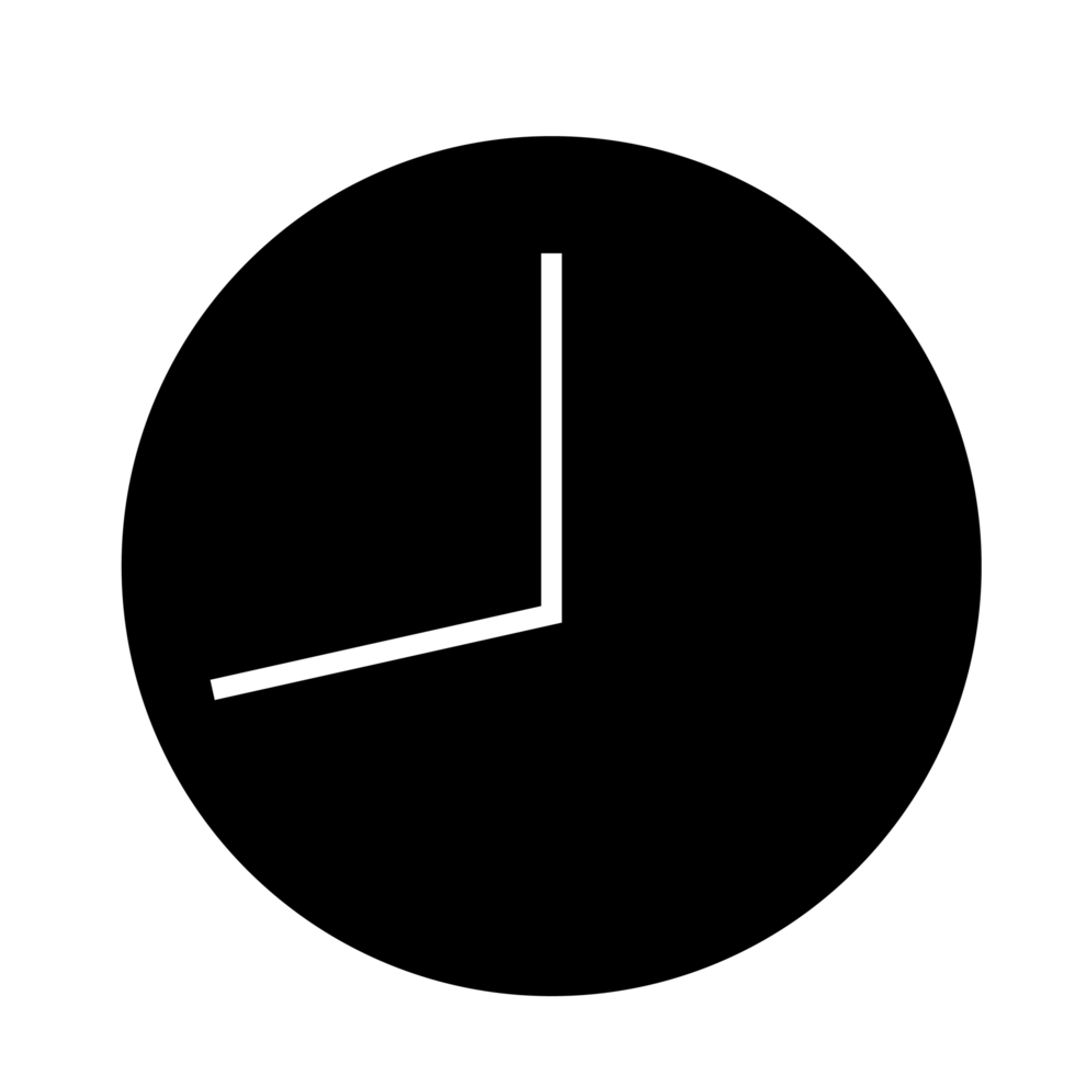 Wall clock, linear style icon. Simple round wall clock png