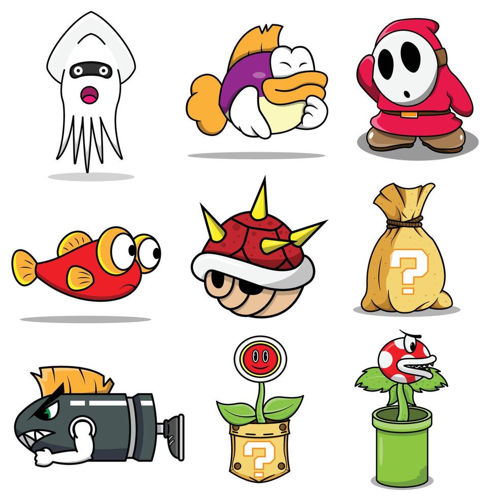 The Illustration of Enemy Pack Item Game vector