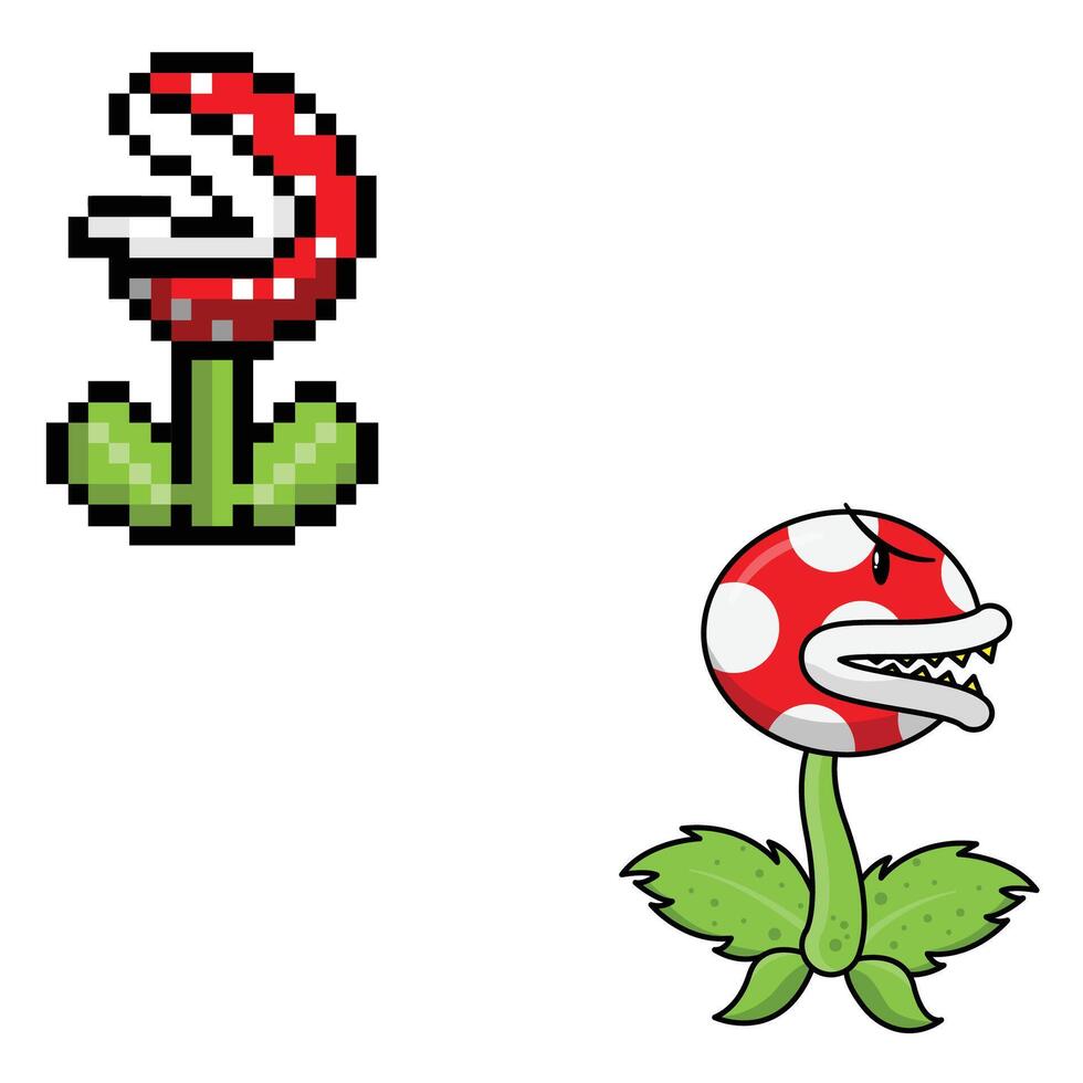 The Illustration of Monster Flower Game Enemy vector